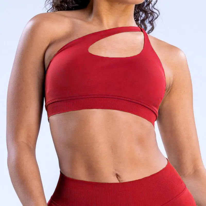 NCLAGEN Active Top – Asymmetrisch, elegant & perfekt fürs Workout. Stylisch, stützend & nahtlos. Rückenausschnitt & maximaler Komfort
