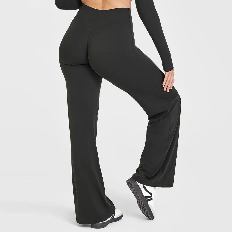 NCLAGEN Straight-Leg Sporthose, Naked Feel Design für Pilates, Running & Gym, Weich, Mid-Waist & perfekt für Training & Alltag