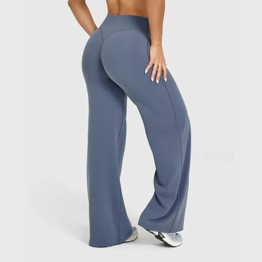 NCLAGEN Straight-Leg Sporthose, Naked Feel Design für Pilates, Running & Gym, Weich, Mid-Waist & perfekt für Training & Alltag