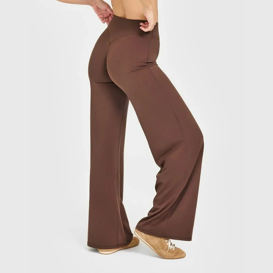 NCLAGEN Straight-Leg Sporthose, Naked Feel Design für Pilates, Running & Gym, Weich, Mid-Waist & perfekt für Training & Alltag