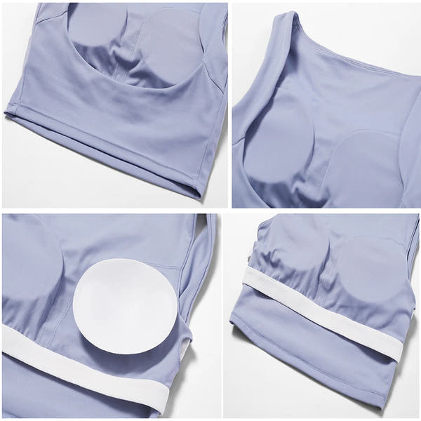 NCLAGEN Fitness Top – Figurbetont, stützend & mit herausnehmbaren Pads. Push-up Effekt & maximaler Halt. Slim Fit Design für Training und Alltag