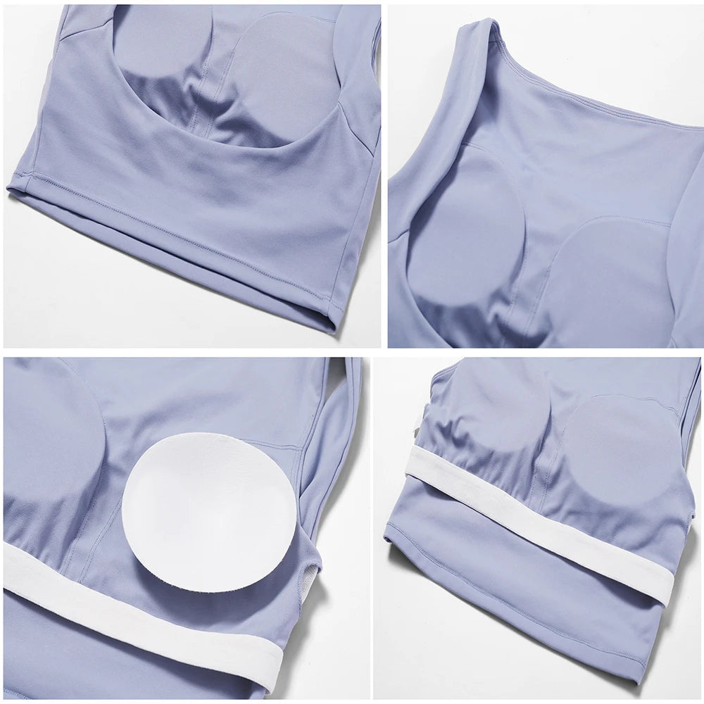 NCLAGEN Fitness Top – Figurbetont, stützend & mit herausnehmbaren Pads. Push-up Effekt & maximaler Halt. Slim Fit Design für Training und Alltag