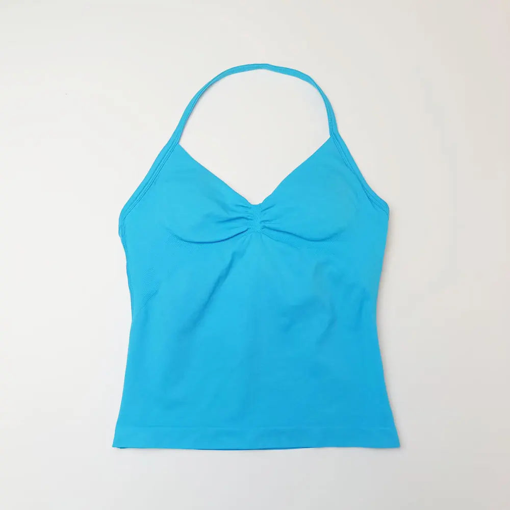 NCLAGEN Sexy Yoga & Gym Top – Halter-Design mit schöner Rückenansicht