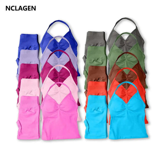 MUST HAVE 2025! NCLAGEN 2-teiliges Set für Yoga, Running, Fitness, Workout & Alltag. Modernes Design trifft Funktionalität und Style