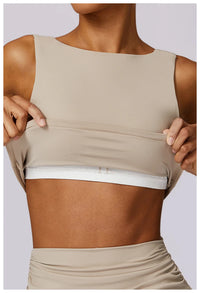 NCLAGEN Fitness Top – Figurbetont, stützend & mit herausnehmbaren Pads. Push-up Effekt & maximaler Halt. Slim Fit Design für Training und Alltag