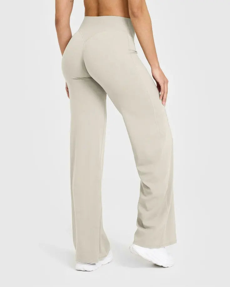 NCLAGEN Straight-Leg Sporthose, Naked Feel Design für Pilates, Running & Gym, Weich, Mid-Waist & perfekt für Training & Alltag
