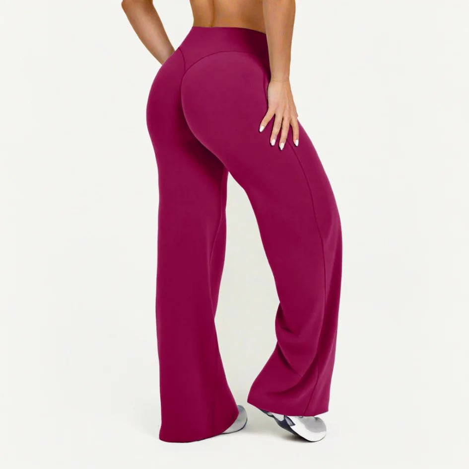 NCLAGEN Straight-Leg Sporthose, Naked Feel Design für Pilates, Running & Gym, Weich, Mid-Waist & perfekt für Training & Alltag