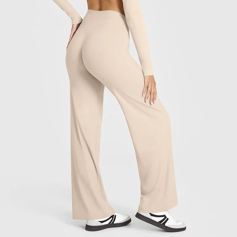NCLAGEN Straight-Leg Sporthose, Naked Feel Design für Pilates, Running & Gym, Weich, Mid-Waist & perfekt für Training & Alltag
