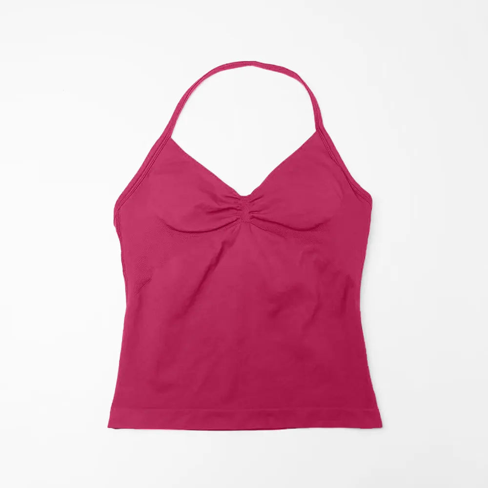 NCLAGEN Sexy Yoga & Gym Top – Halter-Design mit schöner Rückenansicht